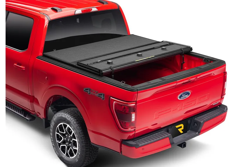 Extang Solid Fold ALX hard tri-fold tonneau cover on a Ford F-150