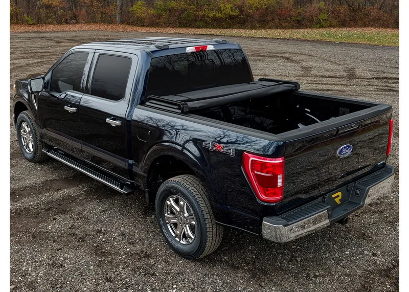 Extang Trifecta 2.0 soft tri-fold tonneau cover installed on a pickup truck